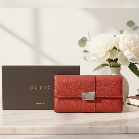 GUCCI Vintage  Bi Fold  Long Wallet - Picture 1 of 10